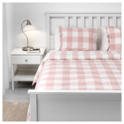 Фото2.Комплект постельного белья EMMIE RUTA 603.800.64 светло-розовый/белый 200*200/50*60 IKEA